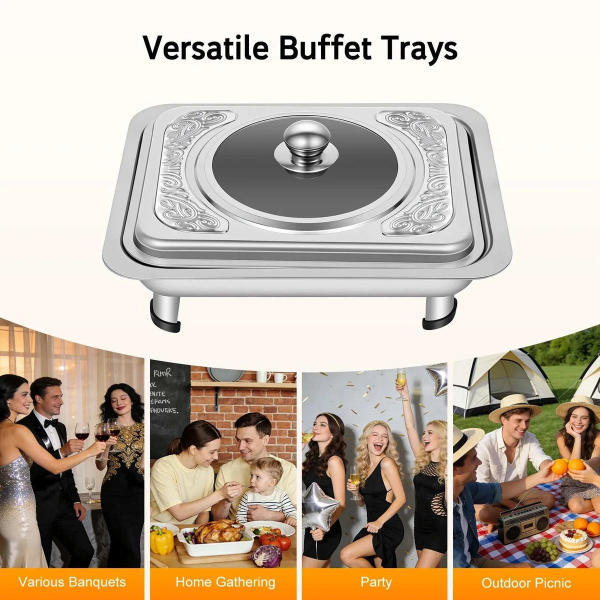 Stainless Steel Buffet Dish Set