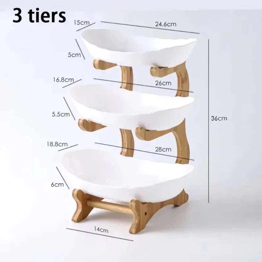 Wooden Multi-layer Dining Plates