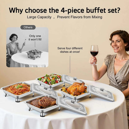 Stainless Steel Buffet Dish Set