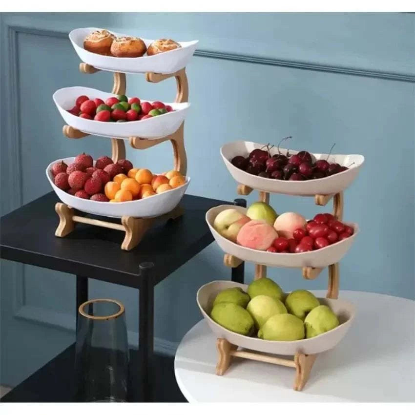 Wooden Multi-layer Dining Plates