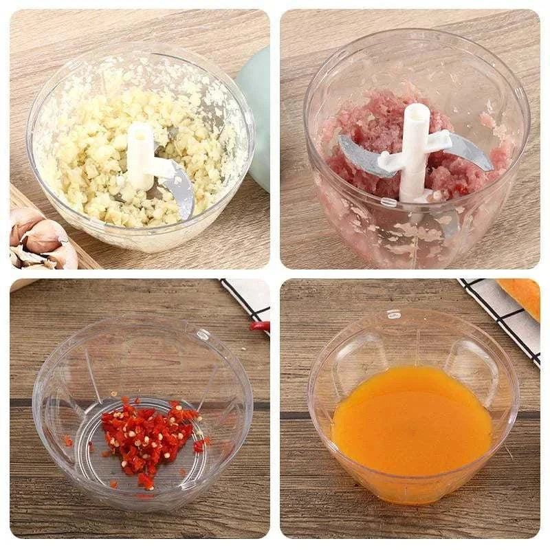Manual Meat Mincer Rotate Garlic Chopper