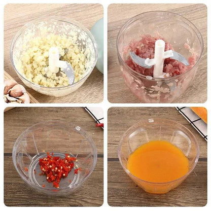 Manual Meat Mincer Rotate Garlic Chopper