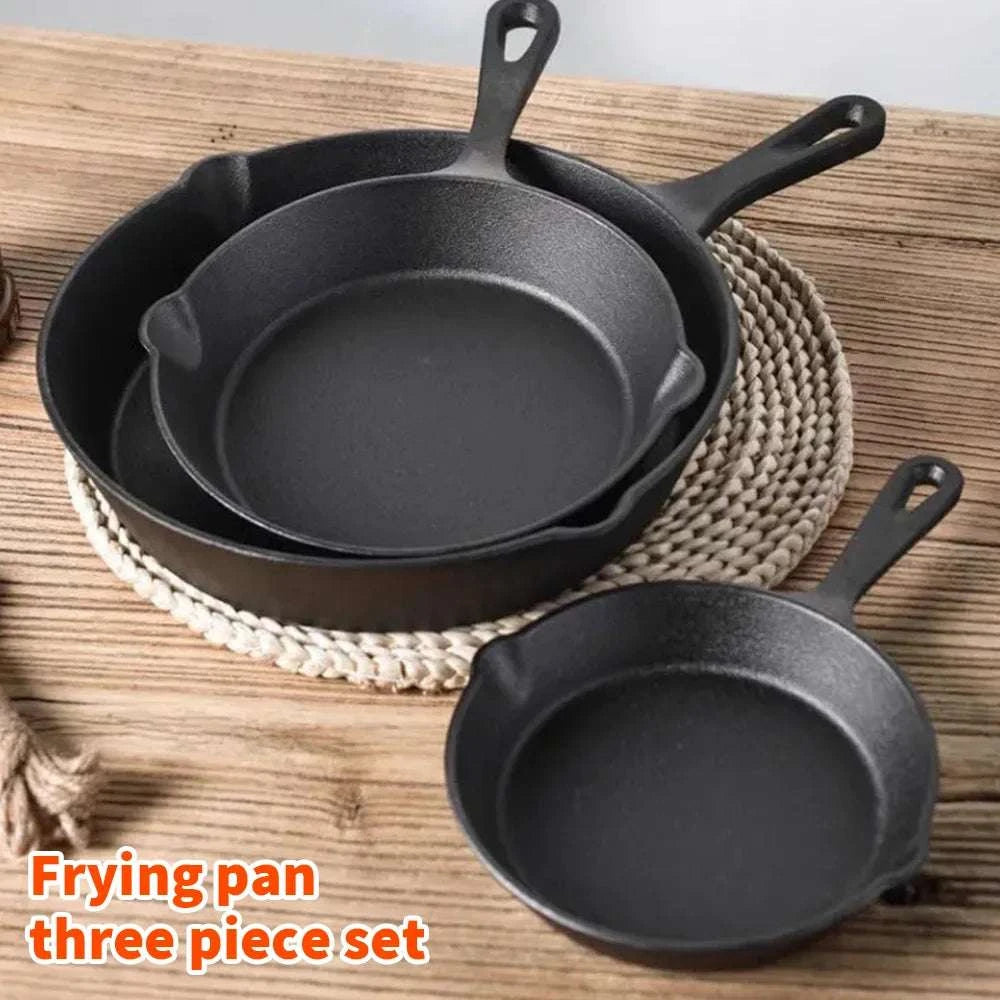 163pc Cast Iron Uncoated Cooking Pan