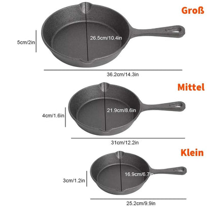 163pc Cast Iron Uncoated Cooking Pan