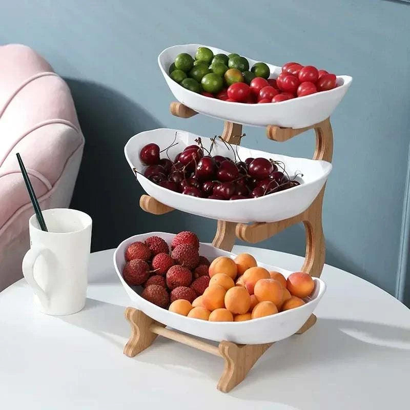 Wooden Multi-layer Dining Plates