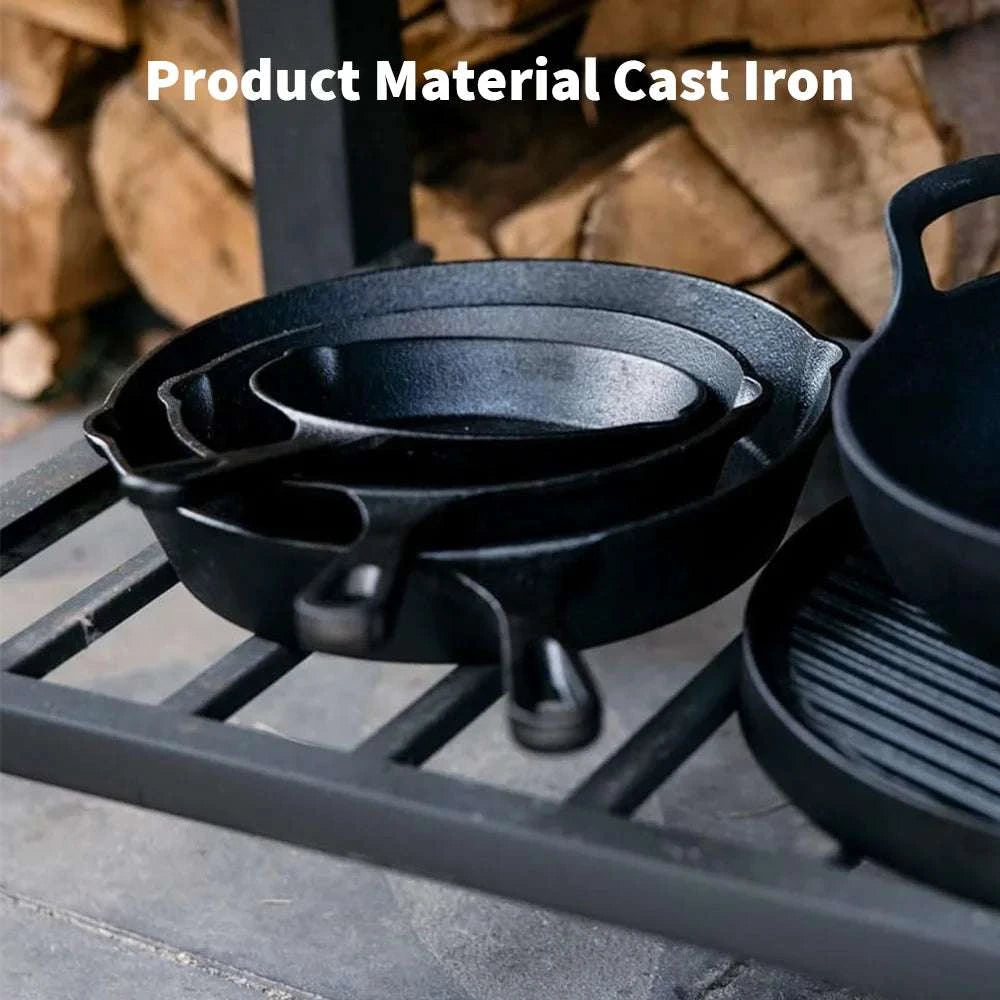 163pc Cast Iron Uncoated Cooking Pan